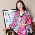 2017 autumn winter square warm fake cashmere scarf turkish jacquard pashmina shawl with tassel